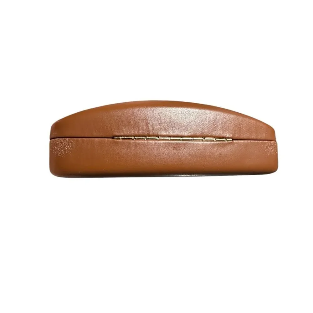LONGCHAMP Glasses/Sunglasses Hard Case Brown Tan